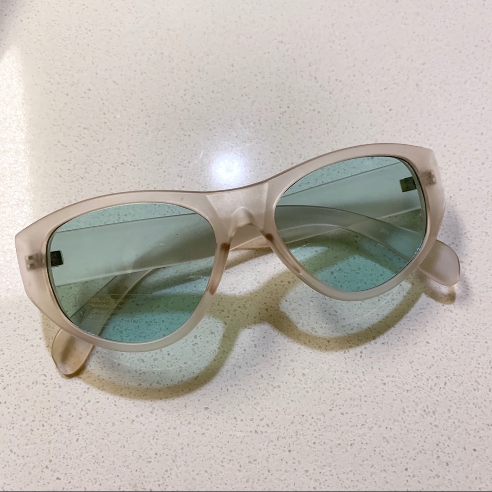 Clear Translucent Cat-Eye Sunglasses